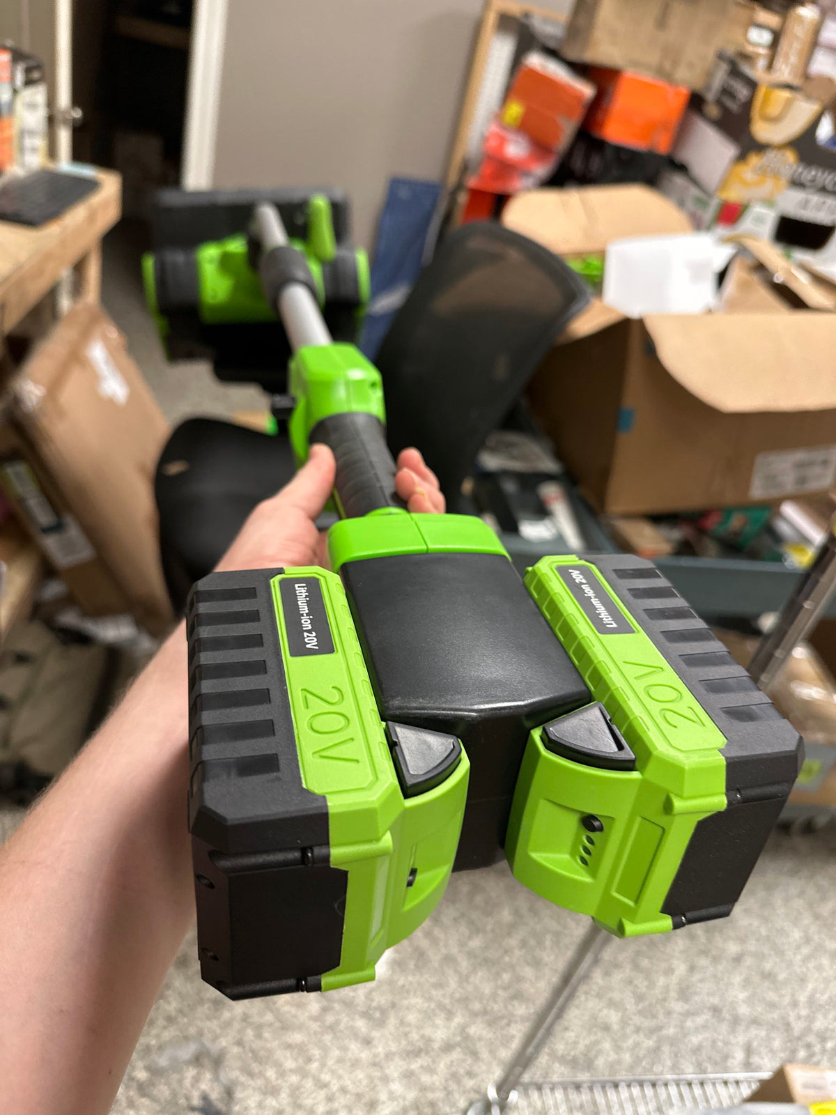 VOLTASK Cordless Snow Shovel 48V Set - Green