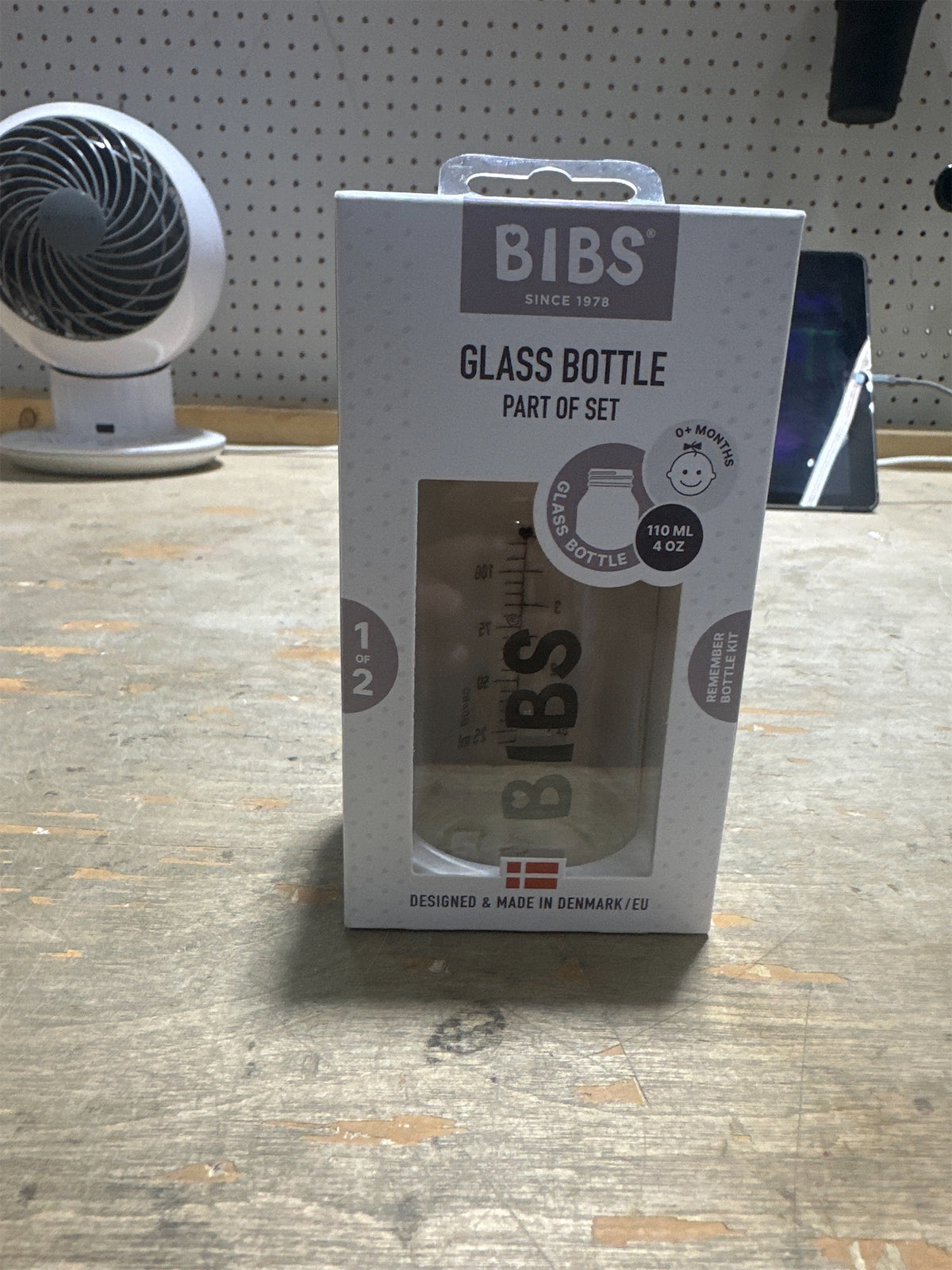 BIBS Baby Glass Bottle body 110 ML, 4oz
