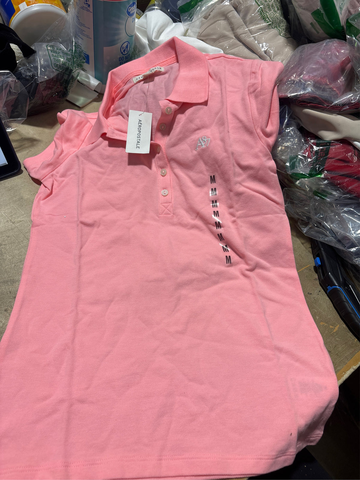 MED Aeropostale Women's Aero Solid A87 Polo