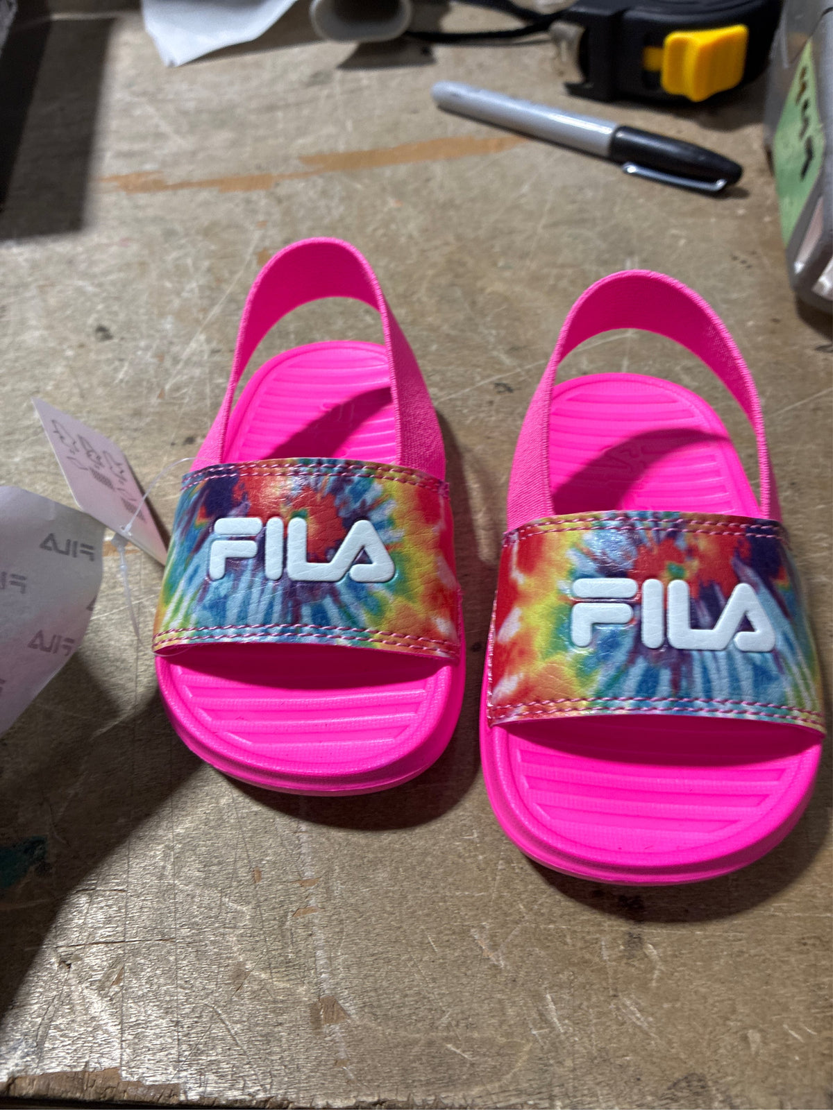 INFANT 5 FILA Beyond Evo Tie-Dye Sandles