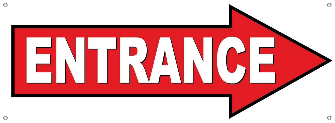 4 Less Co 18x48 Entrance Vinyl Banner Sign