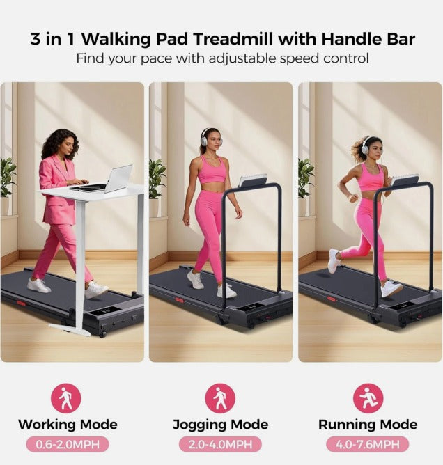 Walking Pad with Handle Bar, 2026 Incline