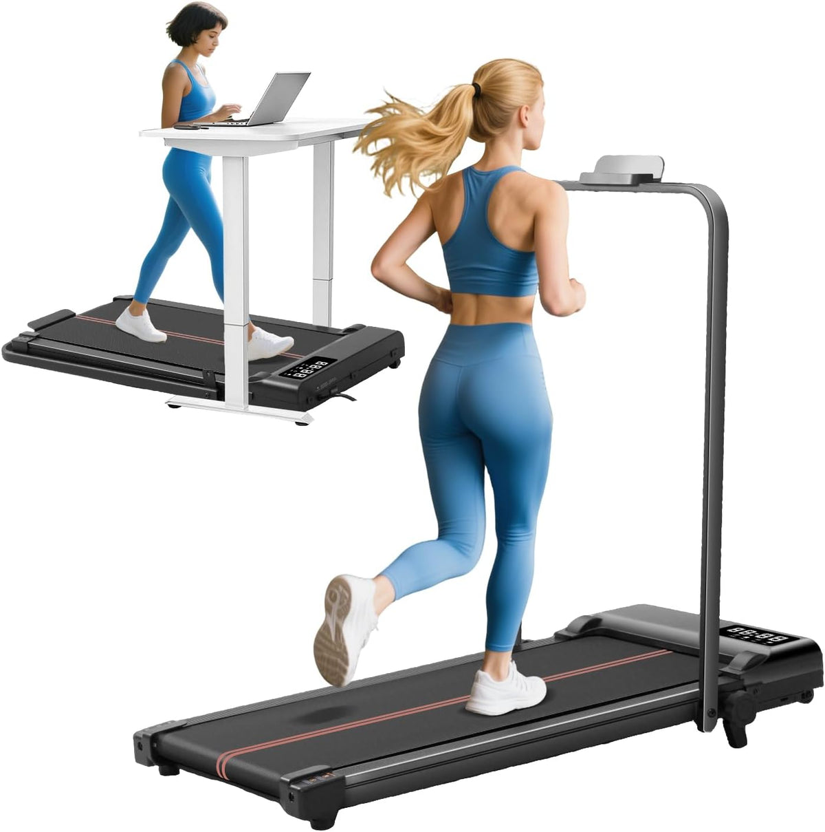Walking Pad with Handle & Incline, 3.0HP