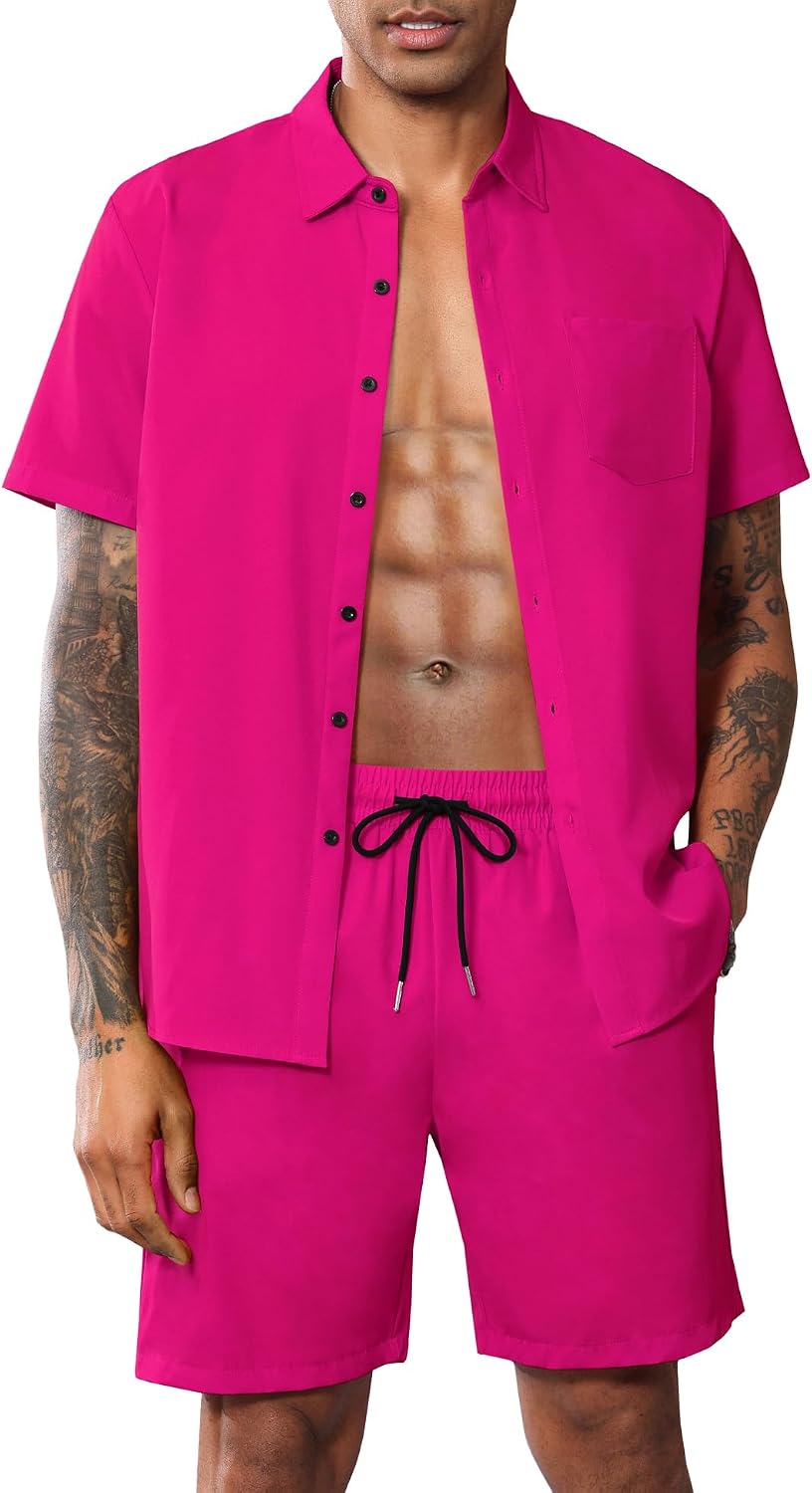 3xl LecGee Men Summer Casual Short Sets Tracksuit