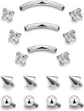 Oufksiyy Eyebrow Piercing Barbell 16g 6-10mm