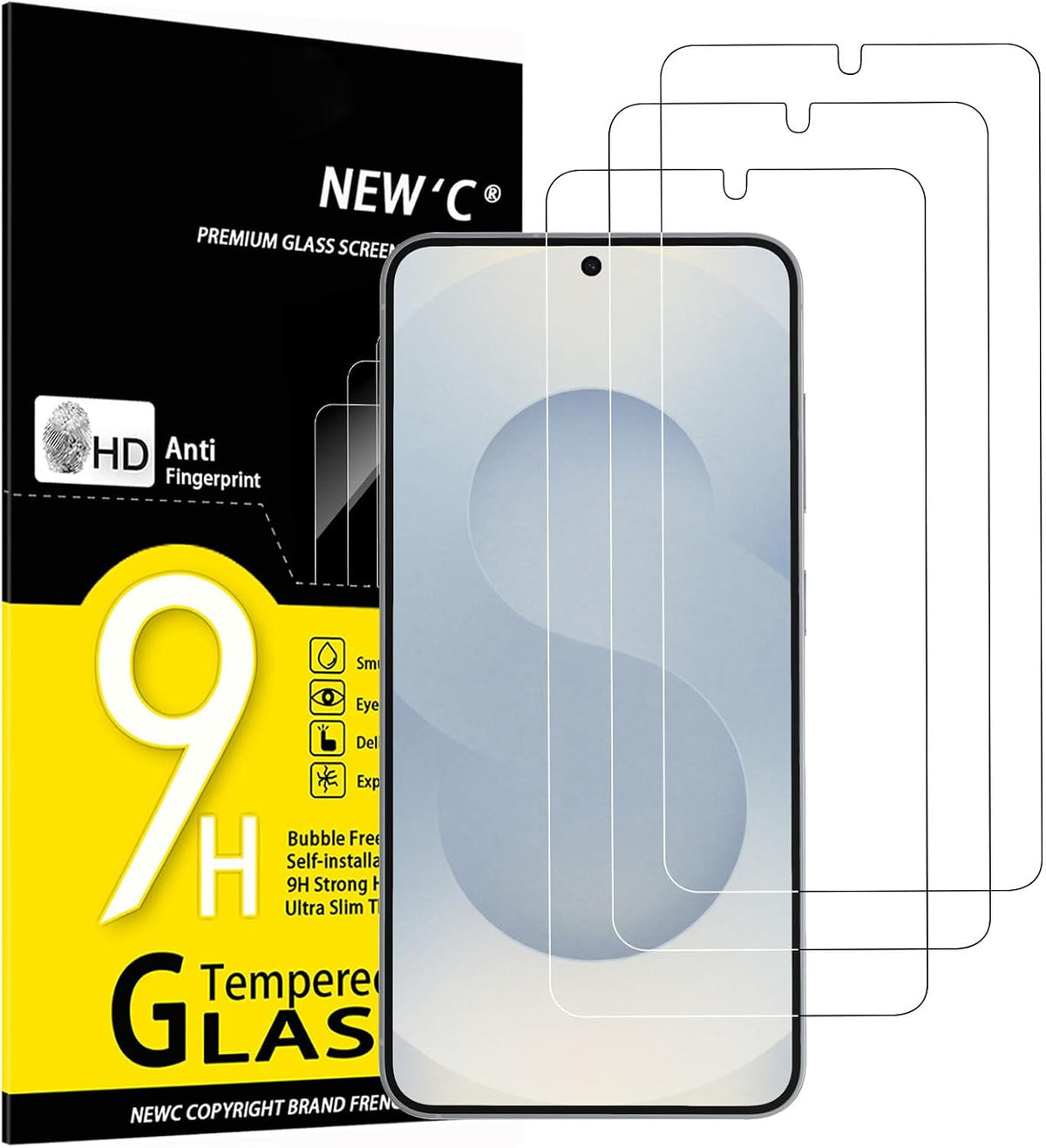 NEW'C 3 Pack for Samsung Galaxy S25 Glass