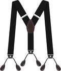 2Pk Men's Button End Suspenders, Heavy-Duty