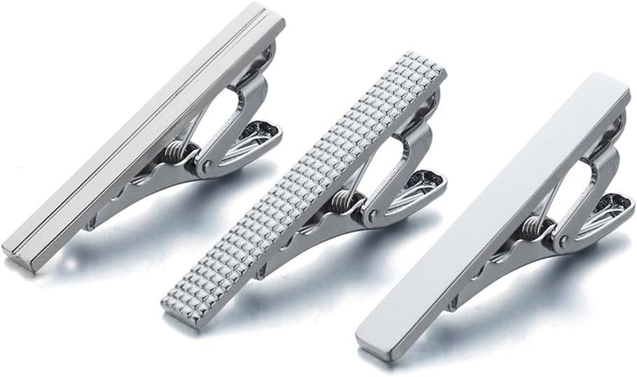 AnotherKiss Men’s Alloy 1.5" Tie Clip Set