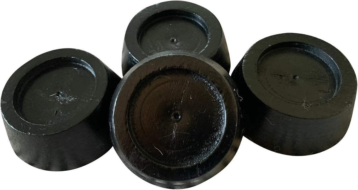 Walnut Wood Furniture Risers 1" Black (4)