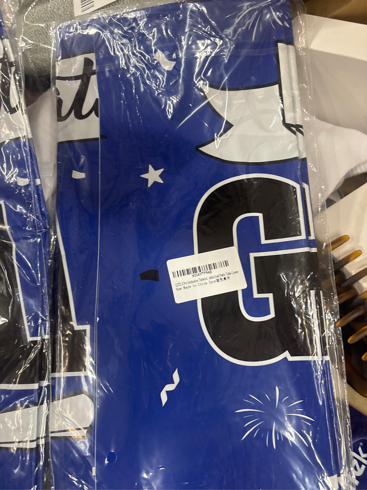 2 pcs Graduation Tablecloth 108"x54" Blue