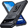 Pixel 8a Case: Slide Cover, Kickstand, Black