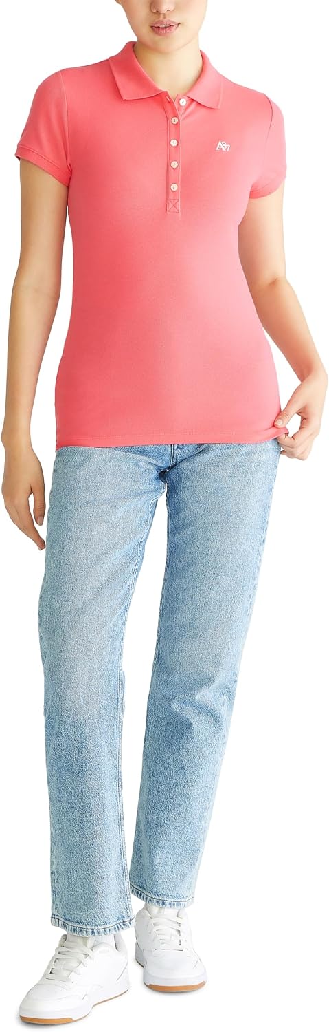 MED Aeropostale Women's Aero Solid A87 Polo