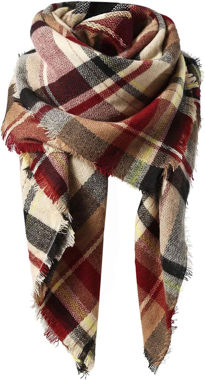 American Trends Winter Scarf, Plaid Shawl