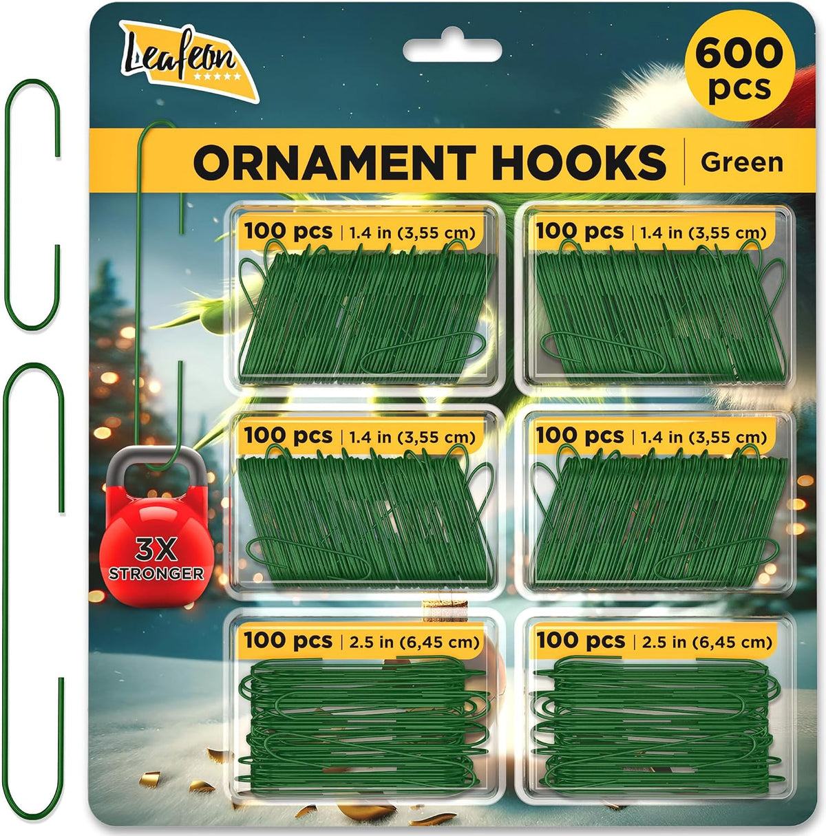 Leafeon 1200Pk  Ornament Hooks for Christmas