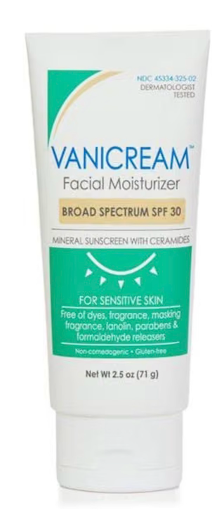 Vanicream facial moisturizer 2.5Oz